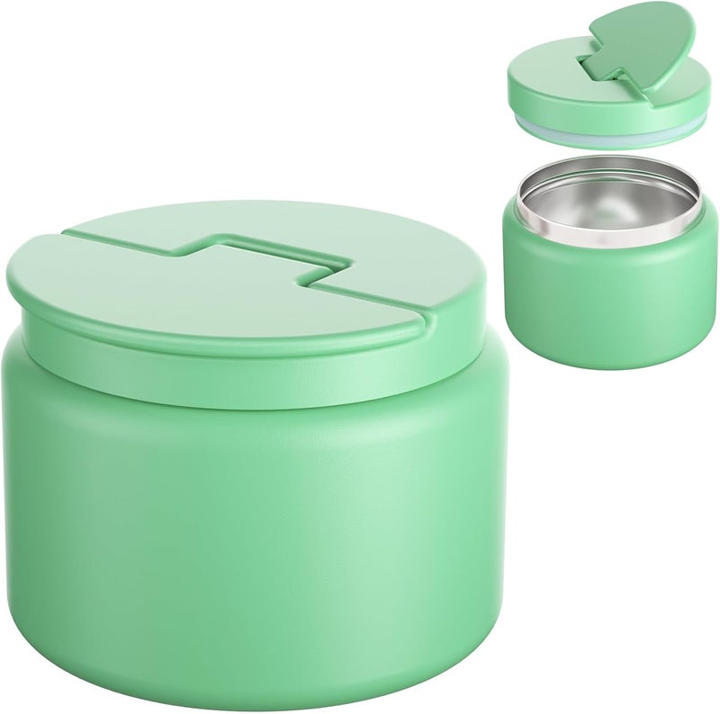 Godobo 14.5oz Soup Thermo for Hot Food Kids Vacuum Insulated Food Jar Twist-Free Soup Thermo for Hot Food Kids Leakproof Stainless Steel Wide Mouth Lunch Container (Green) - Image 1